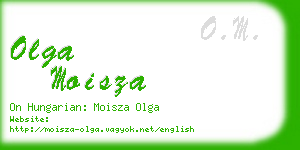 olga moisza business card